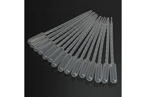 URBEST Transfer Pipettes 100PCS 10ML Liquid Dropper Plastic Pasteur Disposable Graduated Pipetting Clear White (10-ML)