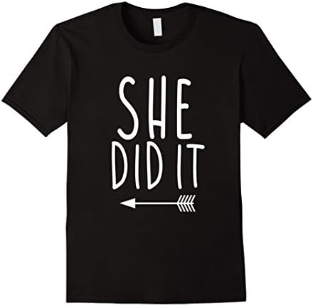 Men's Funny She Did It Shirt Brother Sister Kids Matching Family  Small Black