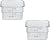 Cambro 2SFSCW135 (2 Pack) Food Storage Square Container, 2 Quart