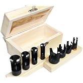 8 PC WOOD PLUG CUTTER CUTTING TOOL DRILL BIT SET STRAIGHT AND TAPERED TAPER