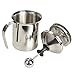 Milk Frother, PYRUS 400ML Stainless Steel Double Mesh Coffee Milk Foamer Cup