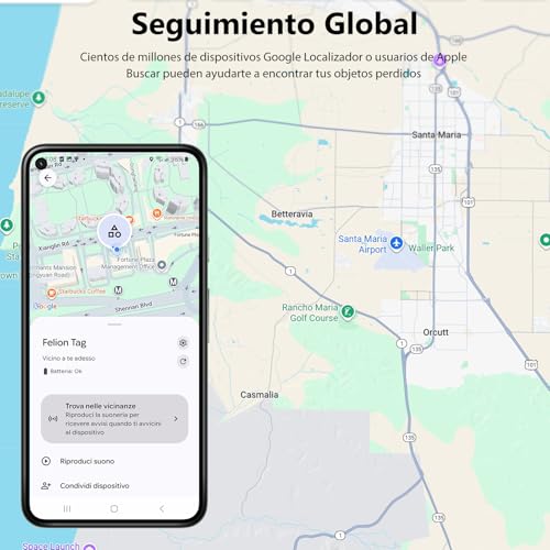 VOCOlinc Smart Tag Finder Pack de 2, Localizador Bluetooth SmartTag Tracker Soporte Android Google Localizador o iOS Apple Buscar App, Rastreador para Llaves Equipaje Cartera Bicicleta Mochila Bolso