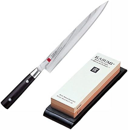 Kasumi Combination Whetstone with 10-Inch Yanagi Sashimi Knife