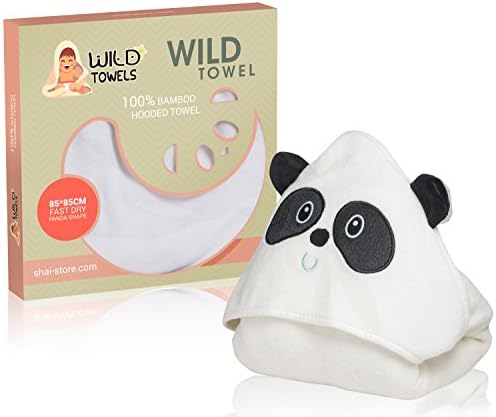 Hooded Towel Panda Bear-100% Thick &amp; Soft Bamboo. For Kids, Toddlers and Babies
