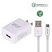AICase Quick Charge 3.0 Wall Charger, 18W USB Wall Charger Adater with Qualcomm Certified QC 3.0 & 3ft Micro USB Cable Smart IC for Sasung Galaxy Note 8/ S8 / S8+/S7 Edge