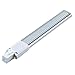 Luxvista 8W G23 2-Pin LED PL Retrofit Lamp 18W CFL Equivalent Daylight(6000k) 750LM AC 85-265V PL Horizontal Recessed Light Bulb (2-Pack)