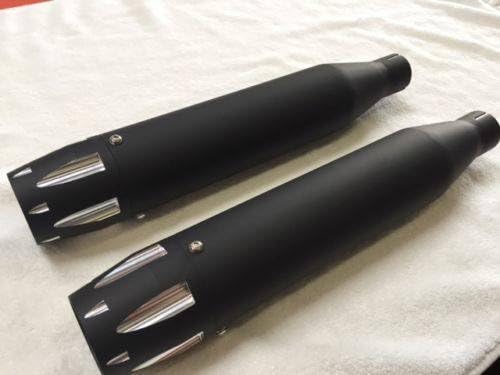 DNA 3" BLACK CONTRAST HIGH FLOW MUFFLER SLIP ON EXHAUST PIPE HARLEY 48 SPORTSTER LOUD