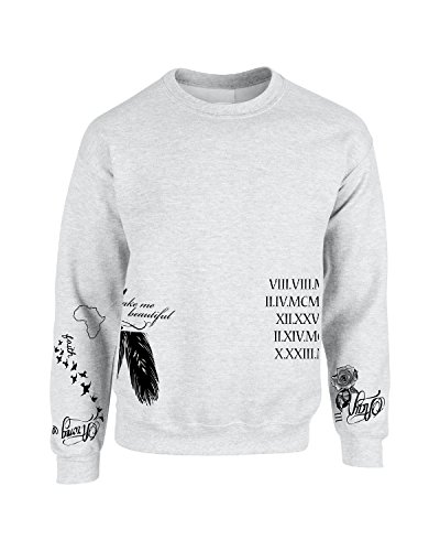 Allntrends Crewneck Sweatshirt Demi Lovato Tattoo Confident Fans Sweatshirt (M, Ash) (Demi Lovato Best Friend)