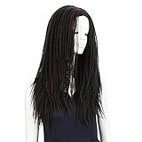 NOBLE MAX Dreadlock Braid Wig Black Dreadlock Hair Wig Lace Parting Wig for Black Women (26inches, FW1B/118)