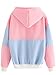 SweatyRocks Sweatshirt Women Colorblock Pullover Fleece Hoodie,Multicolor#1,X-Large