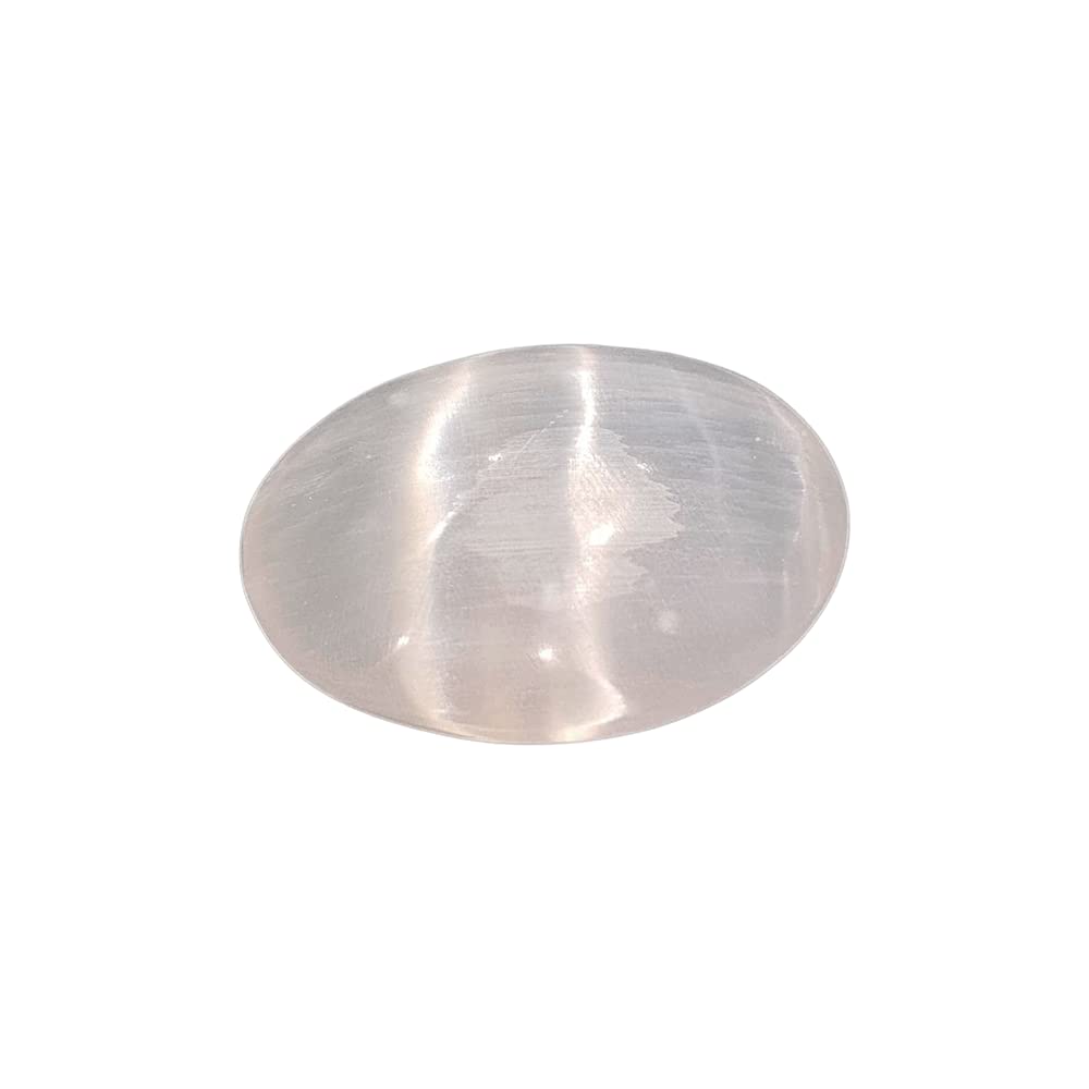 VIE Naturals Palm Stone, Oval, Selenite, 8cm