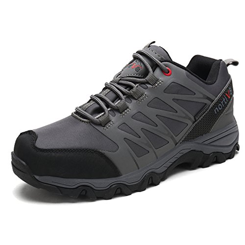 image for DREAM PAIRS Men's Nortiv8 160489-M Dk.Grey Black Red Insulated Waterpr