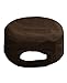NYFASHION101 Fashionable Solid Color Unisex Adjustable Strap Cadet Cap, Brown