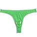 CHICTRY Men's Sexy Jock Strap Briefs Open Front Hole Underwear G-String Thongs Green Large(Waistline 26.0-40.0