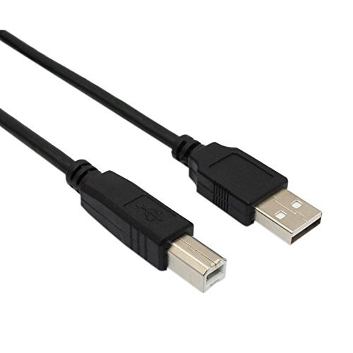 FOConnectivity USB 2.0 Printer Cable 6 FT | HP Canon Lexmark Epson Dell Xerox Samsung Brother PC Laptop Scanner Fax Cord Midi Controller Keyboard Type B Male Replacement Numark Pioneer Traktor