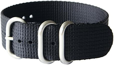 23mm 3Ring 11" 29cm Diver Watch Strap for Luminox [3Ring_23mm_Black_Stainless]