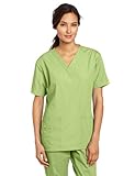 WonderWink Women's Scrubs Bravo 5 Pocket V-Neck Top, Green Apple, 4X-Large