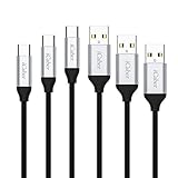USB C Cable, iCaber Type-C to USB 3.0 ( 3-Pack 6.6ft/2m) Fast Charging Sync Braided Nylon Cable for Samsung Galaxy S8/S8 Plus,MacBook,Google Pixel,LG G5/G6, HTC 10 and More (Black)