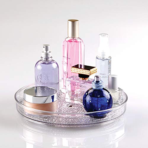 iDesign Rain Lazy Susan Turntable Cosmetic Organizer for Vanity Spinner