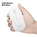 UHURU Wireless Mouse 2.4G Silent Rechargeable and Portable Mouse with 3 DPI for Notebook, Pc, MAC, Laptop, Computer - New & Improved Version [White]