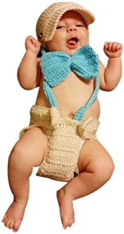 Baigeda Newborn Baby Boy Girl Clothes Handmade Warm Soft Cashmere Crochet Knit Outfit Set Unisex Baby Cute Infant Costume Keepsakes
