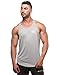 Dri Fit Microfiber Bodybuilding Stringer Tank Top Y-Back Racerback, Medium, Silver