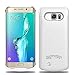 S6 Edge Plus Battery Case, Maxdara 4200 Mah External Backup Battery Charger Cover Case for Samsung Galaxy S6 Edge Plus Rechargeable Power Bank Case - (White)