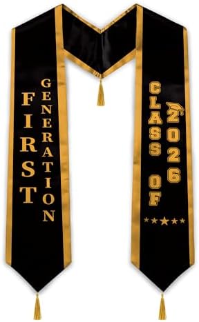 Amazon.com: Zeruvex Valedictorian Graduation Stole 74 Inch, Black