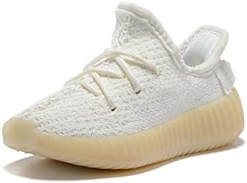 Naijehf Boost 350 V2 Toddler Sneaker Kids Breathable Knit Casual Shoes Sneake Yeezy(Boys/Girls) (10US/27EU/185CM, All White)