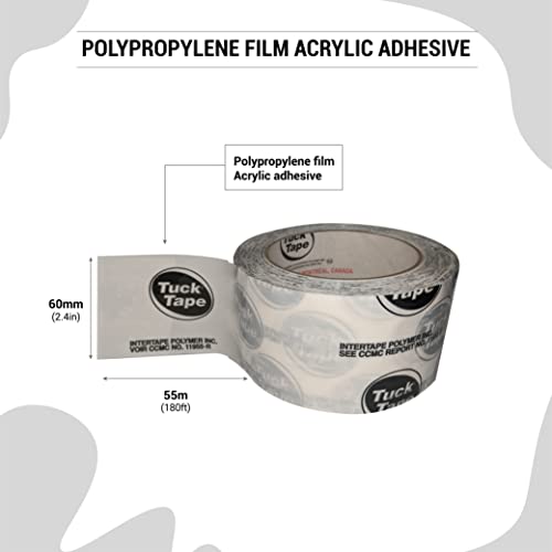 Tuck Tape Construction Sheathing Tape, Epoxy Resin Tape, 2.4 in x 180