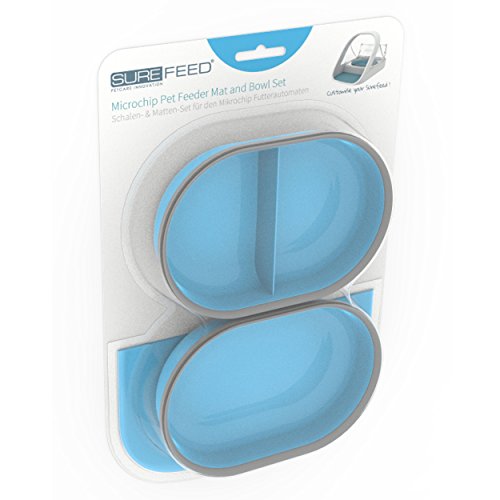 SureFlap SureFeed Microchip Pet Feeder Mat and Bowl Set, Blue