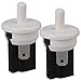 BQLZR Black and White Plastic Hosing 2 Pin 250V AC 3A Terminal Momentary SPST NC Refrigerator Door Light Switch Pack of 2