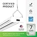 Sunco LED Black Hanging Workshop Garage Shop Light 4FT, Plug in Linkable Utility Fixture, 4000K Cool White, 40W=260W, 4100 LM, Integrated T8, Pull Chain, ETL