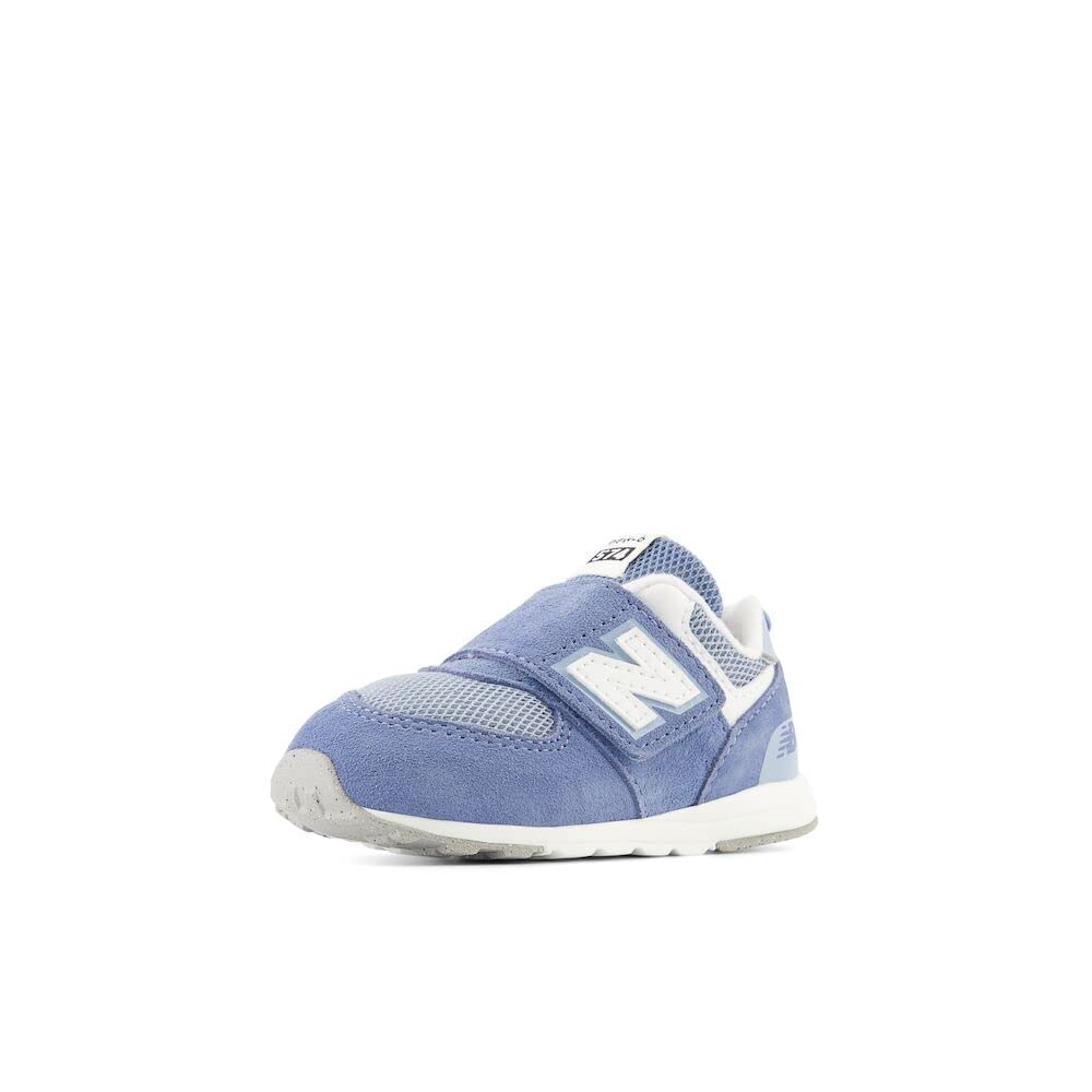 New Balance Kid's 574 New-B V2 Familiar Ground Hook and Loop Sneaker, Mercury Blue/White, 2 W Infant Image