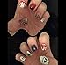 Halloween Nail Decals Tip Nail Art Stickers Self-adhesive Nail Decoration for Manicure DIY or Nail Salon 4 Sheet (black 01)