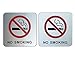 dealzEpic - No Smoking Sign | Self Adhesive Acrylic Sign - 3.95x3.95 inches | Pack of 2 pcs