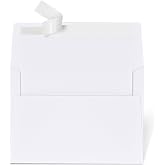 AZAZA 5x7 Envelopes for Invitations, 50-Pack White A7 Envelopes, Self-Seal | Thick 80 lb paper, printable, 5.25 x 7.25 in for
