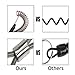 BB Hapeayou Fishing Lanyard (10Pcs) Heavy Duty Retractable Coiled Tether with Carabiner and Split Ring for Pliers, Boating, Tools(Black)
