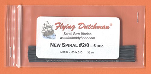 Flying Dutchman New Spiral #2/0 Six Dozen Scroll Saw Blade Pack (Best Rated Scroll Saw)