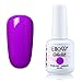 Qimisi Soak-off Gel Polish Lacquer Nail Art UV LED Manicure Varnish 15ml Amethyst Orchid