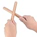 Canomo Classical Solid Hardwood Claves Percussion Instrument 8 Inch Rhythm Sticks with a Carry Bag for The Young Musicians(Natural Wood Color), 2 Pairs
