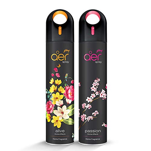 Godrej aer spray, Premium Air Freshener – Passion & Alive (Pack of 2, 240 ml each) Godrej aer spray, Premium Air Freshener – Passion & Alive (Pack of 2, 240 ml each)