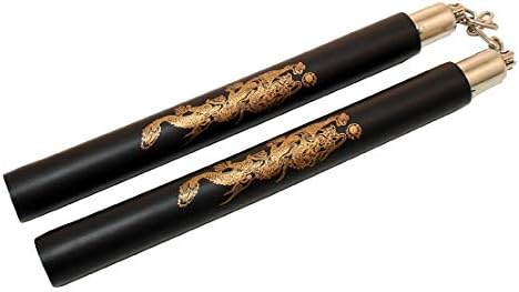 ZED1 12" Rubber Foam Nunchucks/Nanchakus Safe for Training and Practice with Chain Choose from Black, Blue, Red