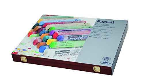 Schmincke Extra-Soft Pastel Multi-Purpose Set in Wooden Box, Set of 60 Colors (77260097)