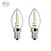 KINGSTAR LED Filament C7 0.6W Night Light Bulb, Equivalent To 10W Incandescent, Warm White 2700K 75 Lumens, E12 Candelabra Base, 360° Beam Angle, UL Listed 2-Pack