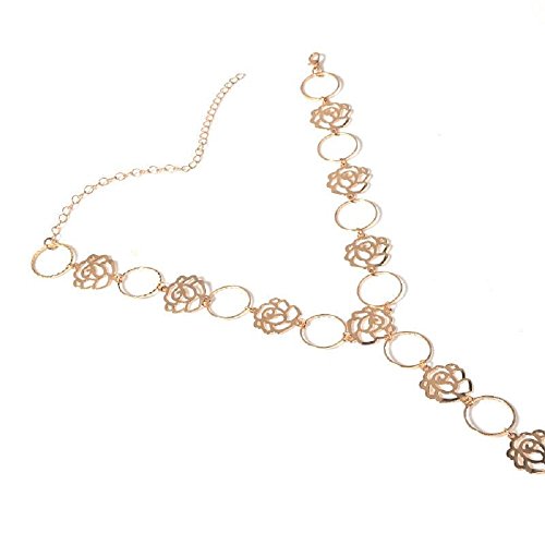 JeVenis Luxury Harness Bikini Rhinestone Bralette Body Chains Belly Chain Jewelry (New Rose Only) - Thumbnail 4