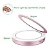Shinngo Compact Vanity Mirror with Lights and Portable Charger for Personal Handheld Makeup (Rose-Gold)
