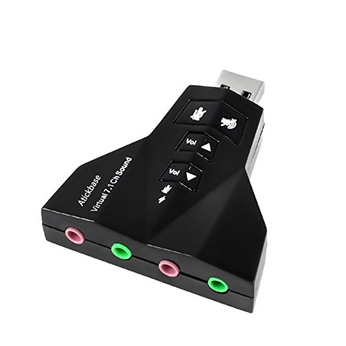 Atickbase-2-Pc-USB-to-3D-External-Sound-Card-Audio-Adapter-Virtual-71-4-Channels-CH-Sound-Mic-Speaker-Double-AdapterBlack