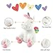 Athoinsu Rainbow Unicorn Stuffed Animal with Wings Smiling and Sleeping Soft Plush Colorful Unicorn, Nice Gift for Babies Toddlers at Birthday Christmas Thanksgiving Day, White, 12 Inch