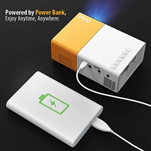 Mini Projector, PVO Portable Projector for Cartoon, Kids Gift, Outdoor